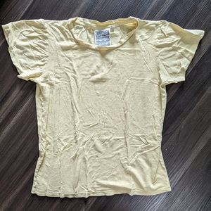 Jungmaven Short Sleeve Tee in Pale Yellow